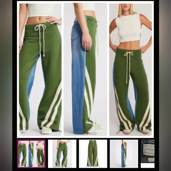 Stylish Blue and Green Women's Jeans. AUSTIN LANDING SIZE 5 - Picture 1 of 3